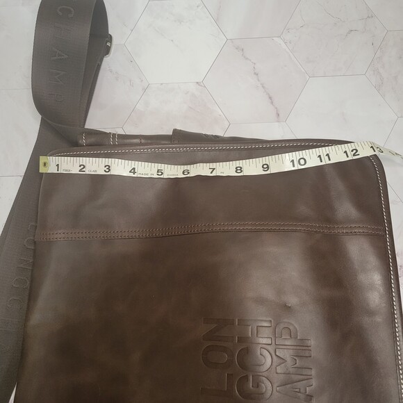 Longchamp Mocha Cavalier Medium Messenger Bag COA - Picture 14 of 15